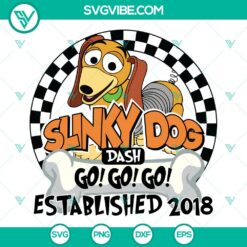 Toy Story Slinky Dog Dash SVG with Disney Ride Cut Files, featuring fun design perfect for Disney fans.