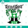 Funny Halloween SVG with "Trick Or Treat Smell My Feat" and Frankenstein design, ideal for Halloween crafts and projects.