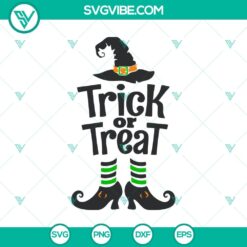 Witchy Halloween Trick Or Treat SVG design for digital crafting projects. Perfect for Halloween decorations and crafts.