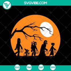 Star Wars Halloween SVG featuring "Trick or Treat Under the Moon" design, perfect for Halloween movie fans.