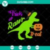 Spooky Halloween SVG design with "Trick Rawr Treat", horror elements, and scary Halloween theme. Perfect for Halloween crafts and decor.