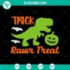 Trick Rawr Treat SVG for Halloween horror scary designs, perfect for spooky projects.
