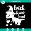 Spooky Trick Rawr Treat SVG with Halloween and Horror theme, perfect for Halloween craft projects.