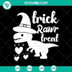 Spooky Trick Rawr Treat SVG with Halloween and Horror theme, perfect for Halloween craft projects.