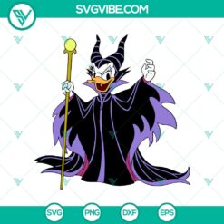 Villains Witch Donald Duck SVG featuring Halloween Disney design, perfect for crafts and projects.