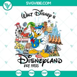 Vintage Donald Duck Disneyland SVG | Classic Disney Duck Cut Files