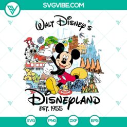 Vintage Mickey Mouse Disneyland SVG | Est. 1955 Retro Cut Files