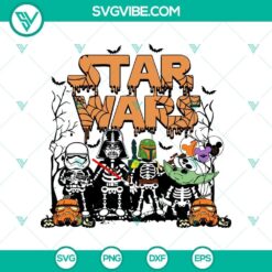 Vintage Star Wars Halloween SVG DXF EPS PNG Cut Files for Cricut & Silhouette featuring spooky Halloween designs with classic Star Wars characters.