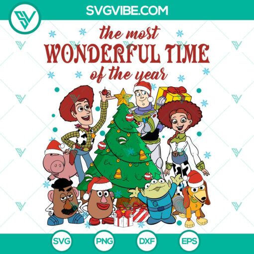 Vintage Toy Story Christmas themed SVG, DXF, EPS, PNG files for craft projects and holiday decor.