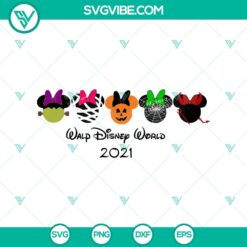 Walt Disney World 2021 SVG, Disney Minnie Head SVG, Minnie Halloween SVG, Disney Halloween SVG