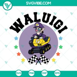 Waluigi SVG | Mario Kart Racing Villain Cut Files