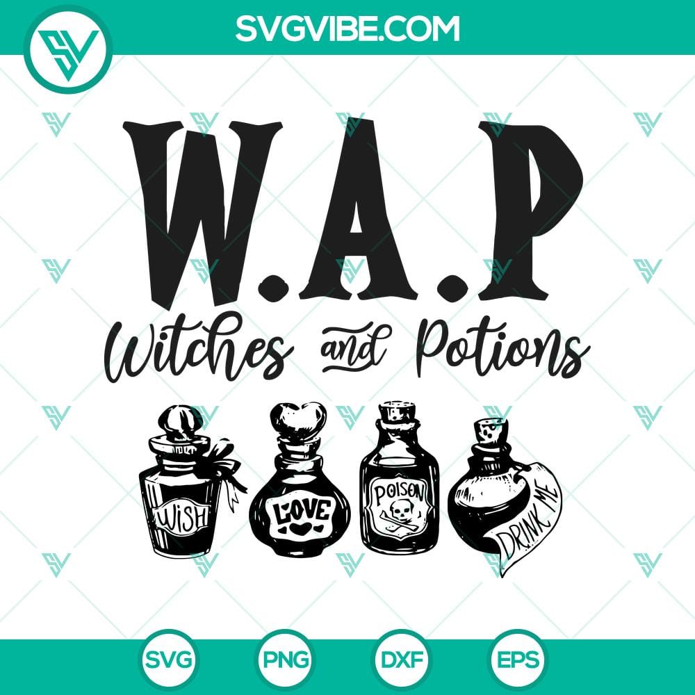 wap-witched-and-potions-svg-potions-svg-witches-svg-halloween-svg.jpg WAP Witched And Potions SVG design with witches, potions, and Halloween elements. Perfect for spooky crafts.
