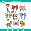 Watercolor Coquette Bows Toy Story SVG featuring Disney Spring Cut Files, perfect for crafts and projects.