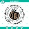 Weather pumpkin and fall leaves SVG design perfect for Halloween and autumn.