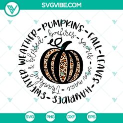 Weather pumpkin and fall leaves SVG design perfect for Halloween and autumn.