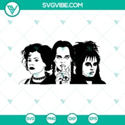 Wednesday Addams, Lydia Deetz, and Nancy SVG design for Halloween, Scary, Horror themes.