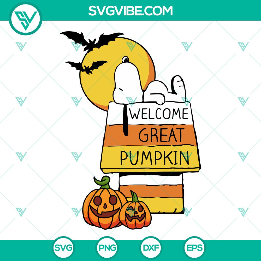 Welcome Great Pumpkin Snoopy Halloween SVG | Peanuts Fall Cut Files Welcome Great Pumpkin Snoopy Halloween SVG | Peanuts Fall Cut Files
