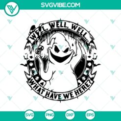 Oogie Boogie Halloween SVG design with text "Well Well Well What Have We Here?" for digital crafting.
