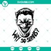 Joker-themed SVG design featuring a scary and serious expression, perfect for digital projects.