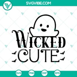 Wicked Cute and Scary Halloween SVG design, perfect for Halloween crafts and projects.