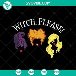 Witch Please SVG with horror and Halloween elements for spooky crafting projects. Great for Halloween designs.