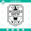 Witches Brew Served Daily Poison SVG, Halloween Scary SVG for spooky seasonal crafts.