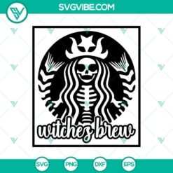 Spooky Witches Brew Halloween SVG with horror-themed design for crafts and projects.