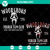 Woodsboro Horror Film Club Est 1996 SVG Download featuring Scream Ghostface SVG Images ideal for horror film fans and graphic designers.