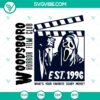 Woodsboro Horror Film Club SVG with scary movie and Halloween elements for horror enthusiasts.