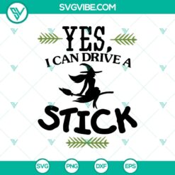 Yes I Can Drive Stick SVG with Halloween and Scary elements, perfect for October 31 celebration.