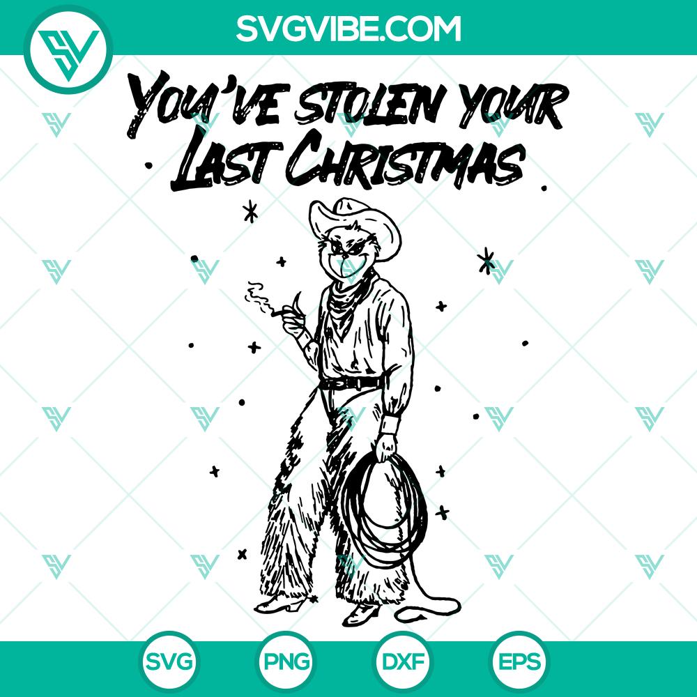 You’ve Stolen Your Last Christmas SVG DXF EPS PNG Files Christmas-themed SVG, DXF, EPS, and PNG files with a witty quote "You've Stolen Your Last Christmas". Festive and humorous design for crafts.