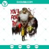 Pennywise SVG design for Halloween featuring horror characters.