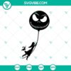 Zero and Sally flying with balloon SVG featuring Nightmare and Halloween themes for digital crafts and designs.