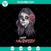Creepy yet beautiful zombie girl SVG design for Halloween, perfect for spooky crafting projects.